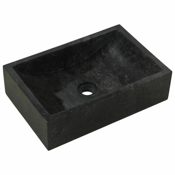 2021 Hand Crafted Marble Nature stone wash basin Black wall hung 500*350*120 mm