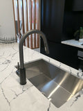 2023 New Matte Black Pull out Kitchen tap stainless steel PVD plated