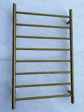 Brushed Rose Gold Copper NON Heated Towel Rail rack Round 8 bar 620 mm wide
