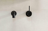 Matte Black colour wall mixer handle up 200 mm spout set