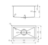The First Polished stainless steel 304 single small bowl kitchen sink hand made pantry