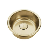 Burnished Rose Gold Copper stainless steel Single Round bowl kitchen sink trough 420mm