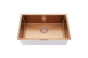 Brushed Copper rose gold s/s 304 single large bowl kitchen sink hand made 1.5 mm PVD