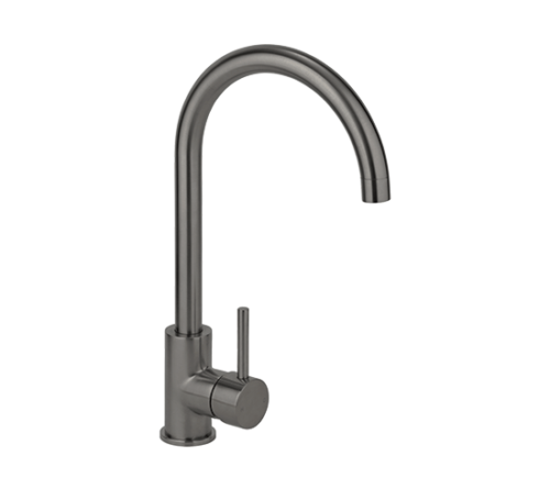 2023 Brushed Gunmetal Goose neck Swivel Kitchen tap stainless steel PVD plated