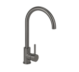 2023 Brushed Solid stainless steel  goose neck Swivel Kitchen tap