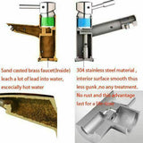 NO BATTERY OR POWER NEEDED BRUSHED NICKEL STAINLESS STEEL AUTOMATIC INFRARED SENSOR TOUCHLESS MIXER TAP FAUCET