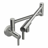 2023 Brushed Gunmetal Kitchen tap Wall Mounted Pot Filler Single Cold Water inlet