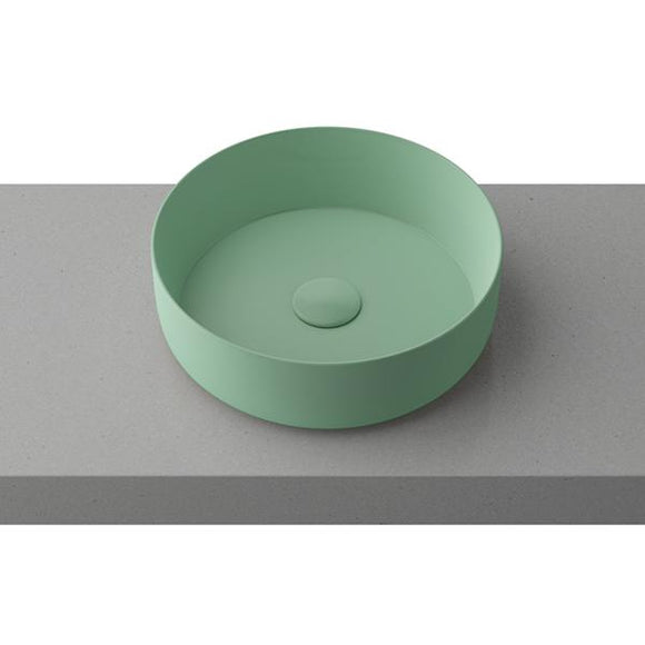 2023 Matte Mint Green Round 360 mm Dia top counter basin porcelain sink