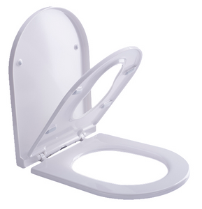 NEW D Shape 2-in-1 Toilet Seat with Built-in Potty Training Kids Seat Soft Close UF Resin Made